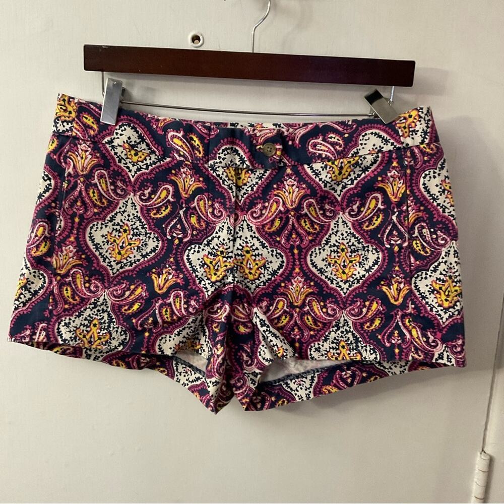 J. Crew City Fit Paisley Print Shorts 6 Preppy Classic Dopamine Bohemian Classic